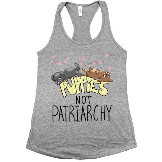 Puppies Not Patriarchy -- Women's Tanktop - Feminist Apparel - 4
