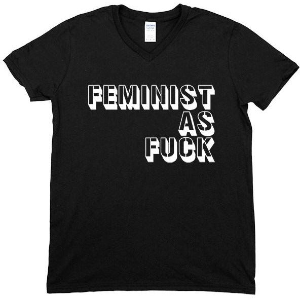 Feminist As Fuck Stencil -- Unisex T-Shirt - Feminist Apparel - 4