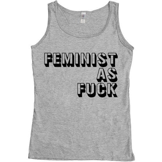 Feminist As Fuck Stencil -- Women's Tanktop - Feminist Apparel - 5