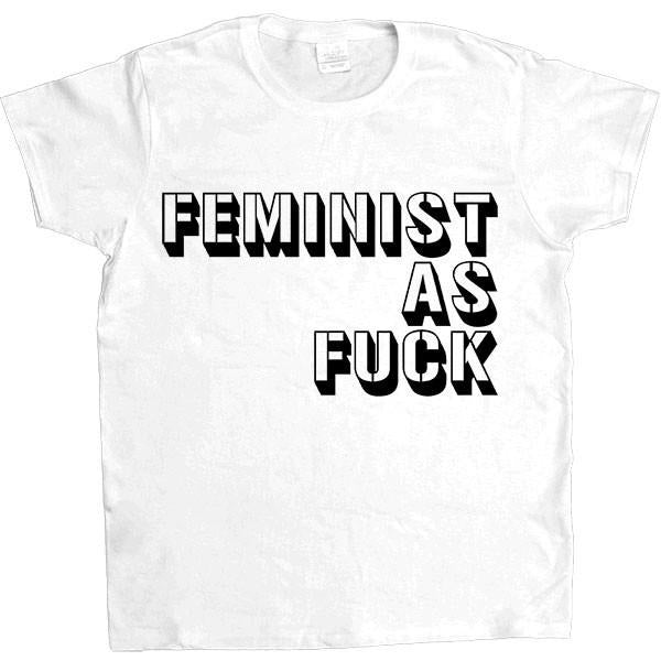 Feminist As Fuck Stencil -- Women's T-Shirt - Feminist Apparel - 1