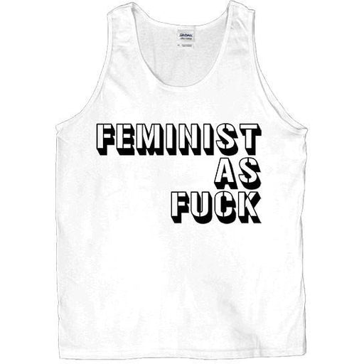 Feminist As Fuck Stencil -- Unisex Tanktop - Feminist Apparel - 1