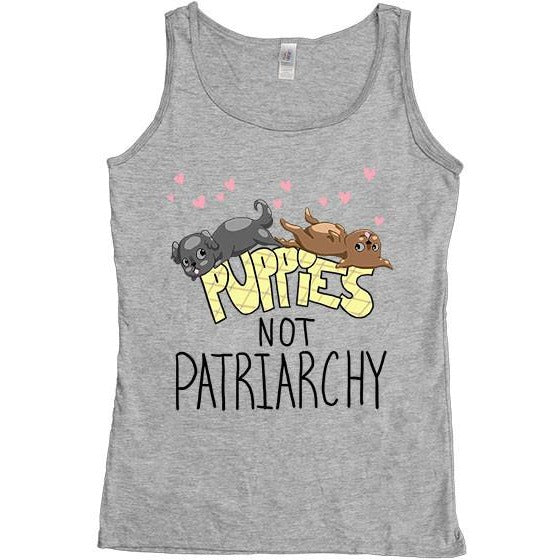 Puppies Not Patriarchy -- Women's Tanktop - Feminist Apparel - 3