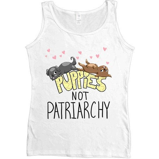 Puppies Not Patriarchy -- Women's Tanktop - Feminist Apparel - 1