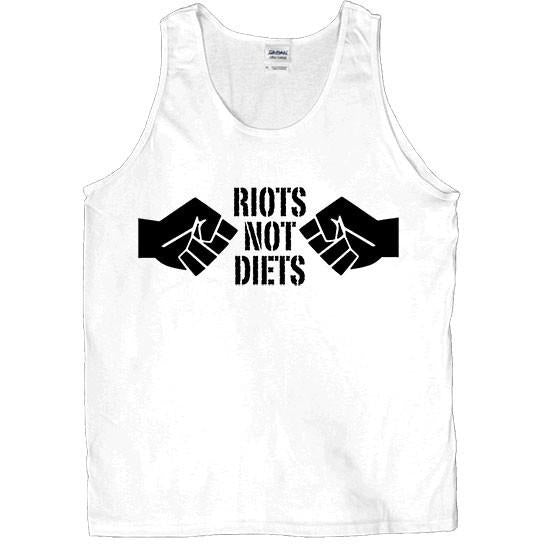 Riots Not Diets #2 Fists -- Unisex Tanktop - Feminist Apparel - 4