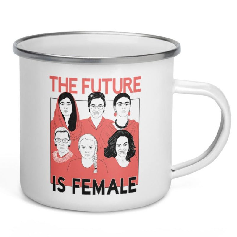 The Future Is Female -- Enamel Mug