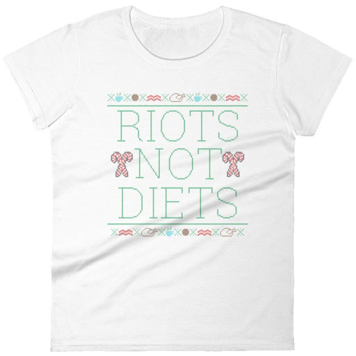 Riots Not Diets Cross-Stitch -- Women's T-Shirt