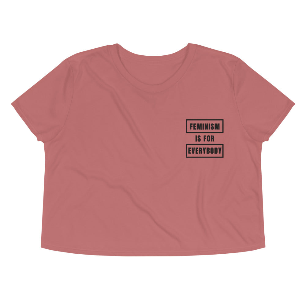 Feminism Is For Everybody -- Embroidered Crop Top