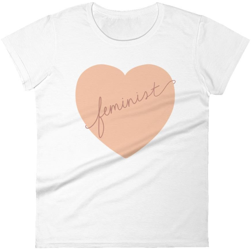 Feminist Heart -- Women's T-Shirt