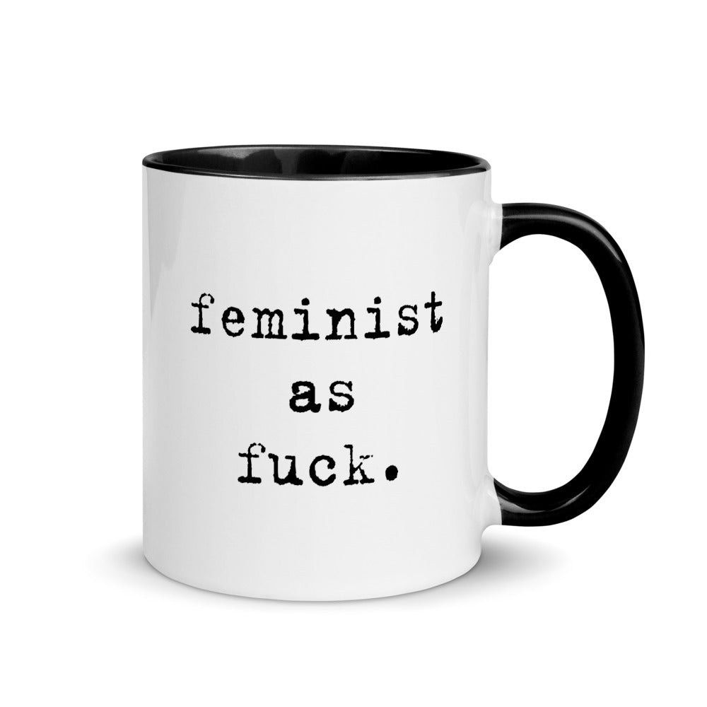 Feminist As Fuck Typewriter -- Mug