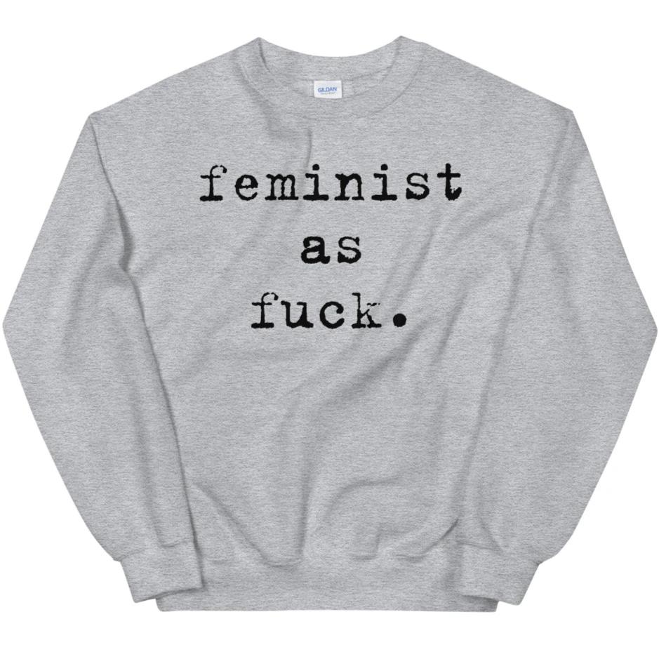 Feminist As Fuck Typewriter -- Sweatshirt