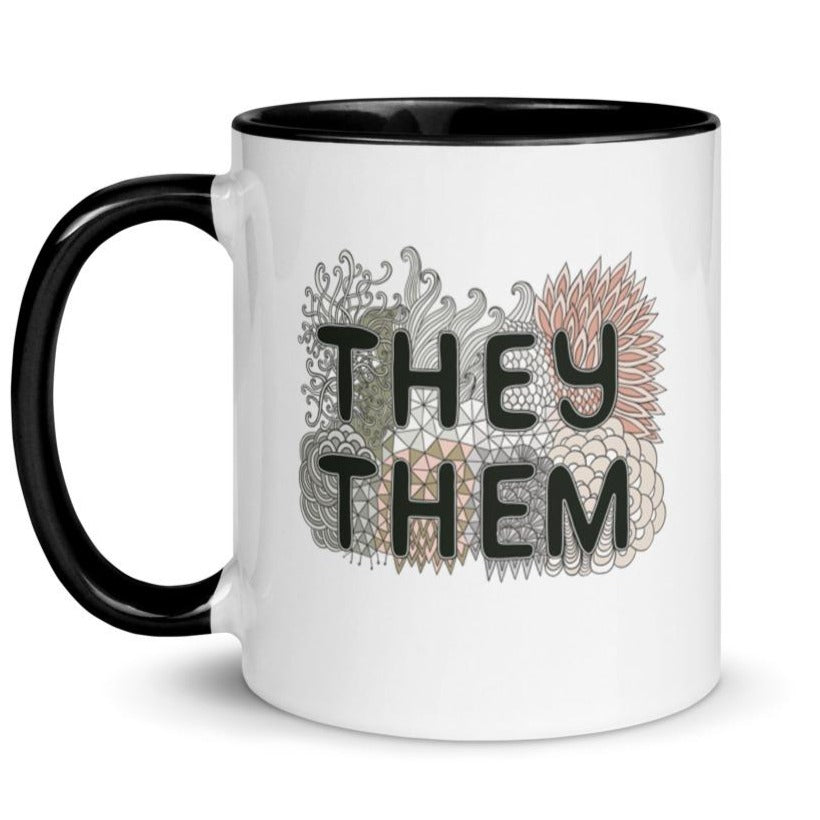 They/Them Pronouns Doodle -- Mug