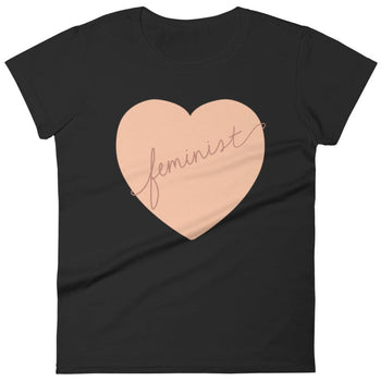 Feminist Heart -- Women's T-Shirt