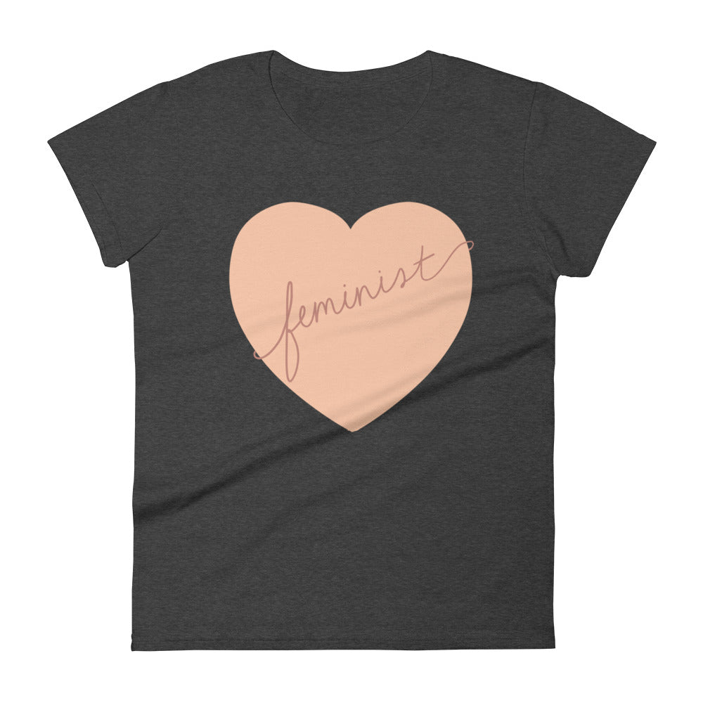 Feminist Heart -- Women's T-Shirt